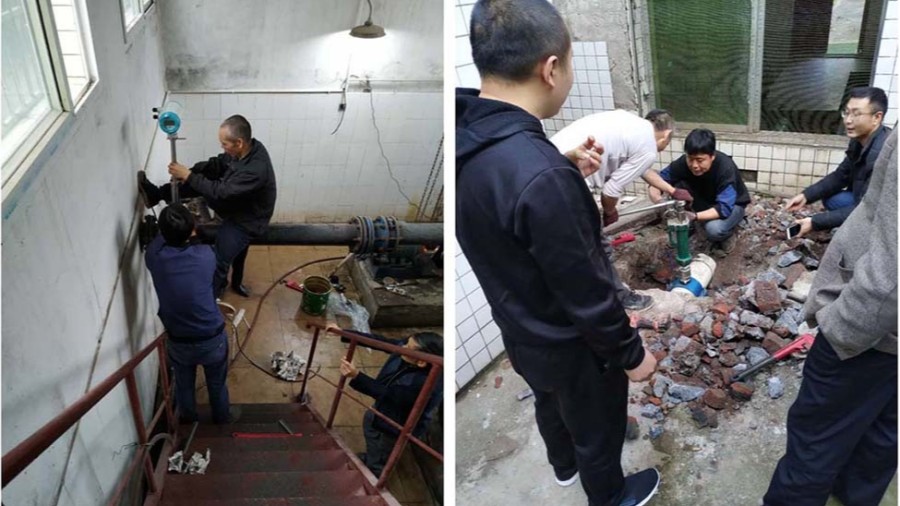 璧山区水利局插入式好博（中国）有限公司安装现场